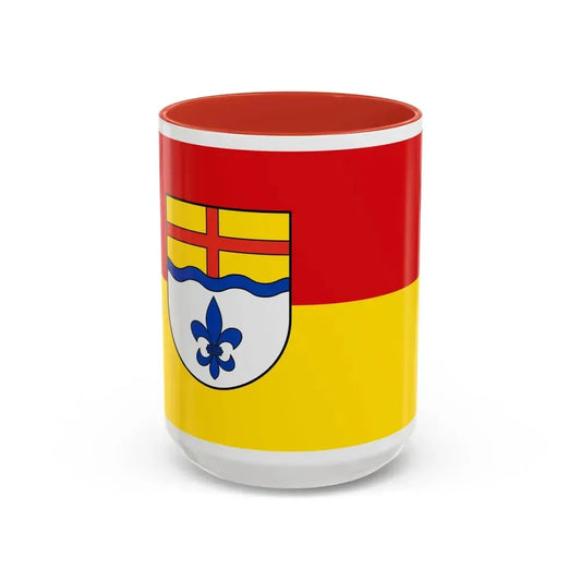Flag of Hoexter Germany - Accent Coffee Mug 15oz Red - Go Mug Yourself