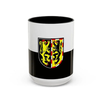 Flag of Hof Germany - Accent Coffee Mug 15oz Black - Go Mug Yourself