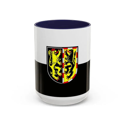 Flag of Hof Germany - Accent Coffee Mug 15oz Navy - Go Mug Yourself