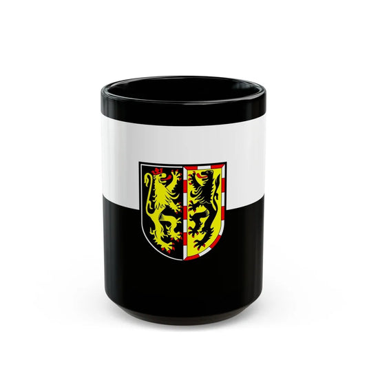 Flag of Hof Germany - Black Coffee Mug-15oz-Go Mug Yourself