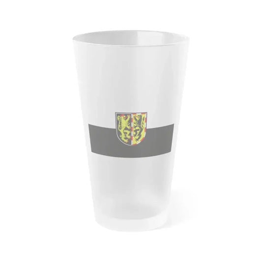 Flag of Hof Germany - Frosted Pint Glass 16oz 16oz Frosted - Go Mug Yourself
