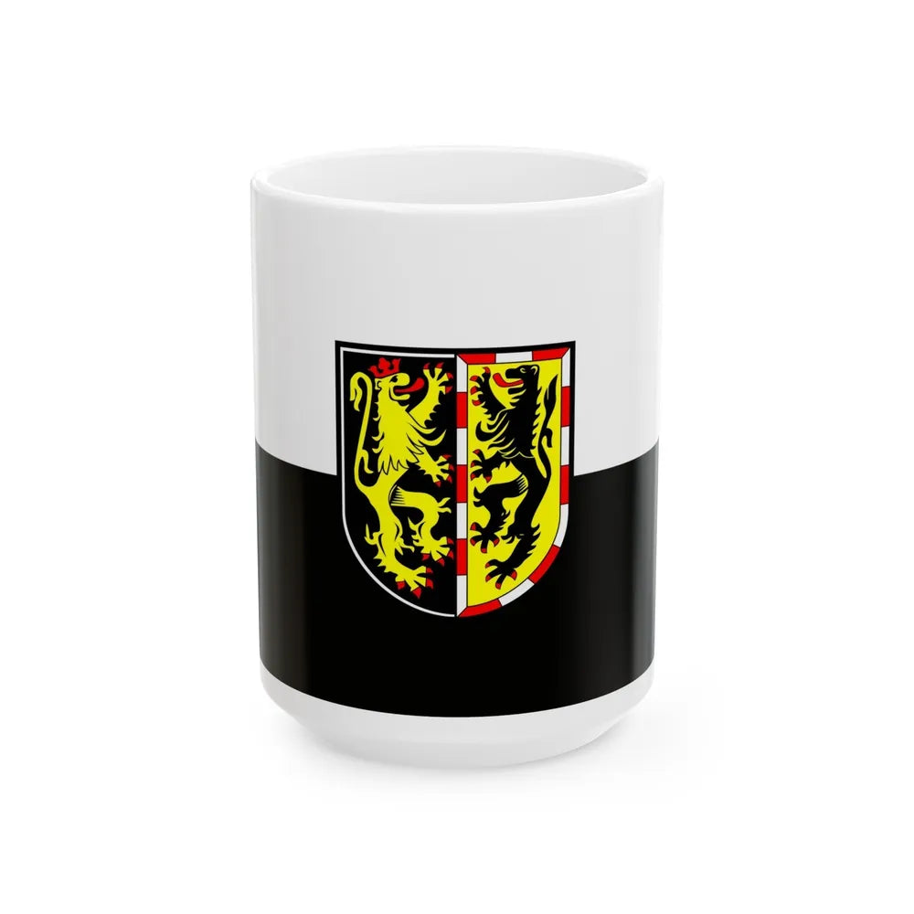 Flag of Hof Germany - White Coffee Mug-15oz-Go Mug Yourself