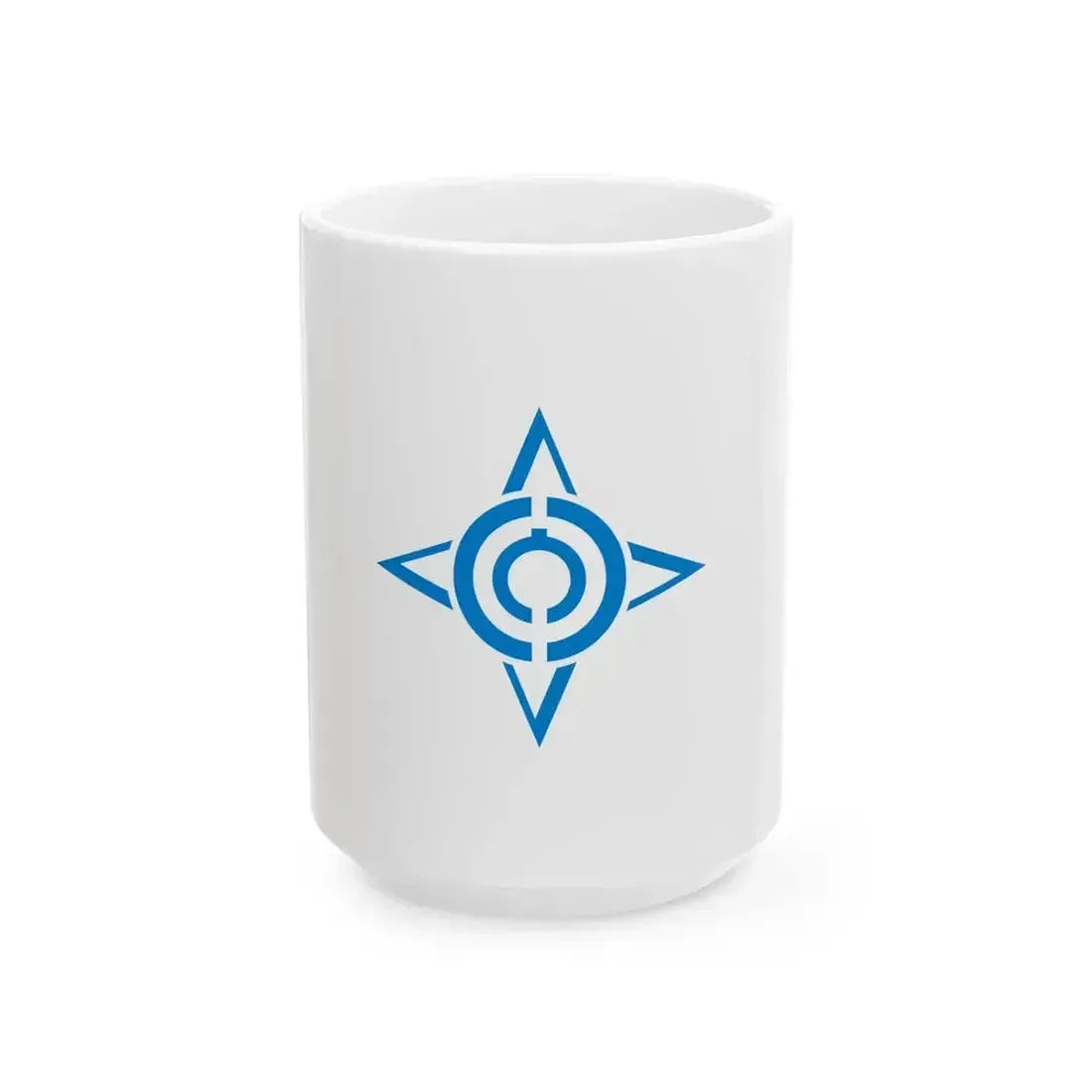 Flag of Hofu Yamaguchi (Japan) White Coffee Mug 15oz - Go Mug Yourself