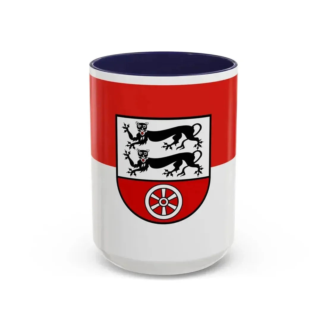 Flag of Hohenlohekreis Germany - Accent Coffee Mug 15oz Navy - Go Mug Yourself