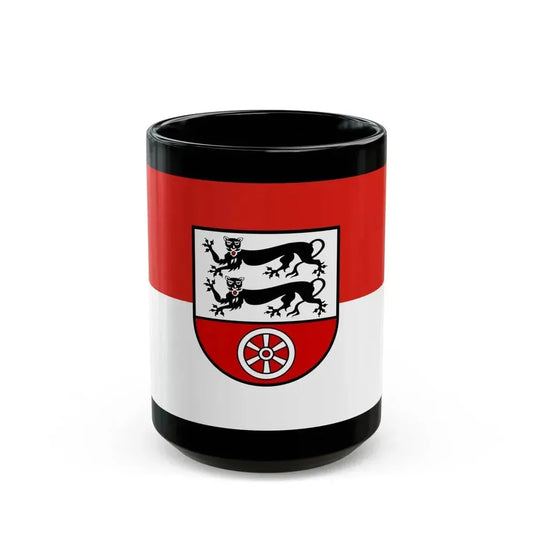 Flag of Hohenlohekreis Germany - Black Coffee Mug 15oz - Go Mug Yourself