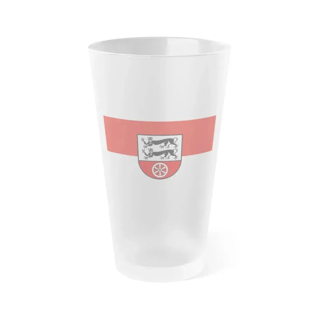 Flag of Hohenlohekreis Germany - Frosted Pint Glass 16oz 16oz Frosted - Go Mug Yourself