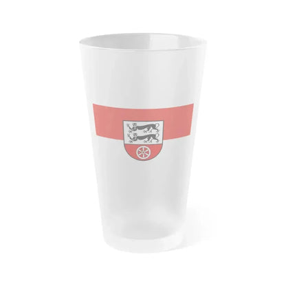 Flag of Hohenlohekreis Germany - Frosted Pint Glass 16oz 16oz Frosted - Go Mug Yourself