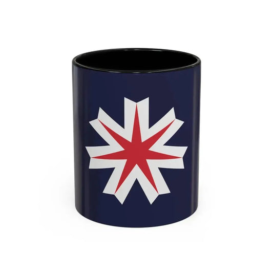 Flag of Hokkaido Prefecture Japan - Accent Coffee Mug 11oz Black - Go Mug Yourself