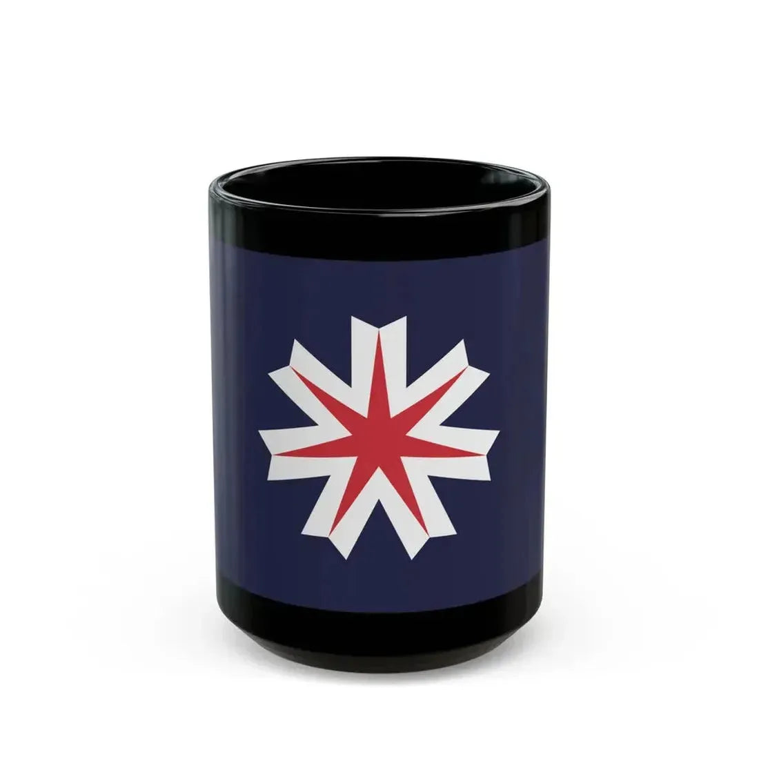 Flag of Hokkaido Prefecture Japan - Black Coffee Mug 15oz - Go Mug Yourself