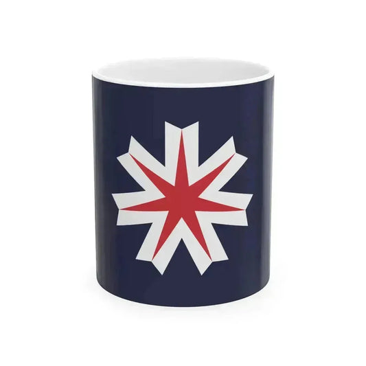 Flag of Hokkaido Prefecture (Japan) White Coffee Mug 11oz - Go Mug Yourself