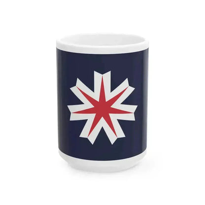 Flag of Hokkaido Prefecture (Japan) White Coffee Mug 15oz - Go Mug Yourself
