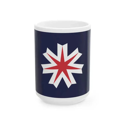Flag of Hokkaido Prefecture Japan - White Coffee Mug 15oz - Go Mug Yourself