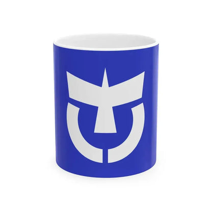 Flag of Hokota Ibaraki 1955-2005 (Japan) White Coffee Mug 11oz - Go Mug Yourself