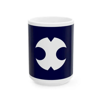 Flag of Hokubu Kumamoto 1968-1991 (Japan) White Coffee Mug 15oz - Go Mug Yourself