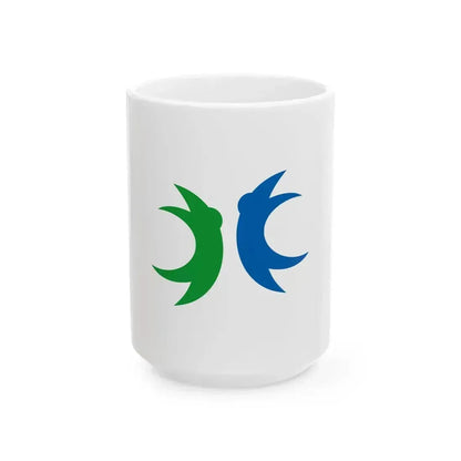 Flag of Hokuto Yamanashi (Japan) White Coffee Mug 15oz - Go Mug Yourself