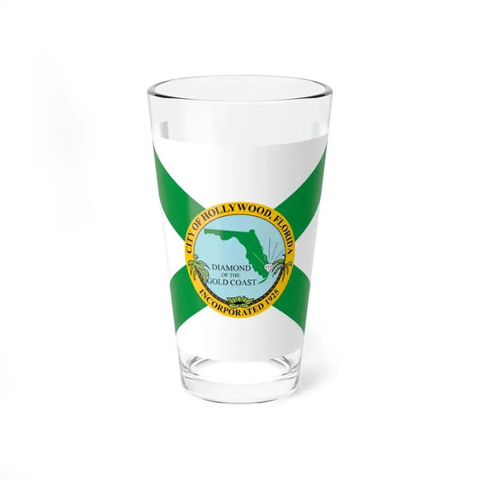 Flag of Hollywood Florida (United States) Pint Glass 16oz 16oz - Go Mug Yourself