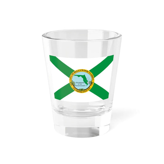 Flag of Hollywood Florida (United States) Shot Glass 1.5oz 1.5oz - Go Mug Yourself