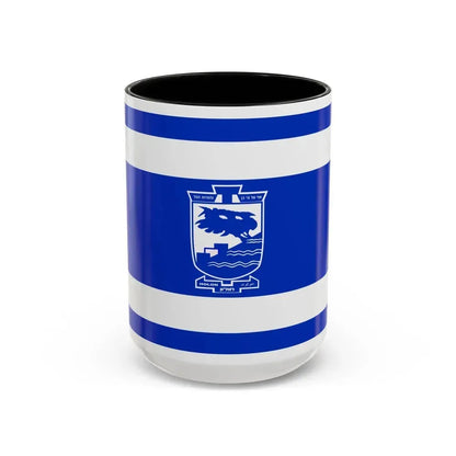 Flag of Holon Israel - Accent Coffee Mug 15oz Black - Go Mug Yourself