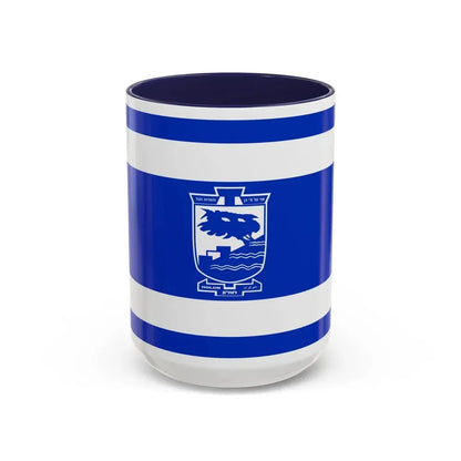 Flag of Holon Israel - Accent Coffee Mug 15oz Navy - Go Mug Yourself