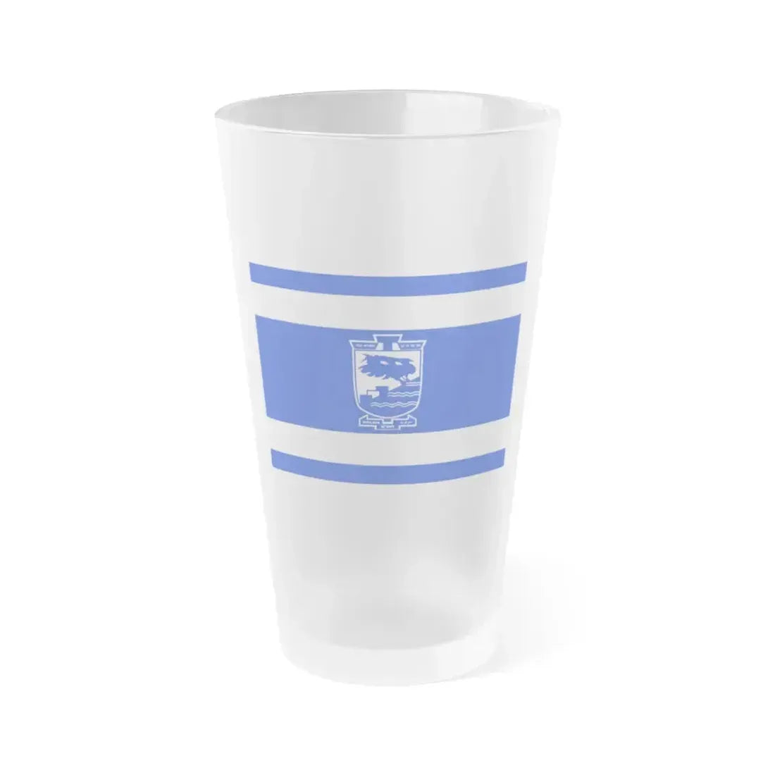 Flag of Holon Israel - Frosted Pint Glass 16oz 16oz Frosted - Go Mug Yourself