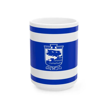 Flag of Holon Israel - White Coffee Mug 15oz - Go Mug Yourself