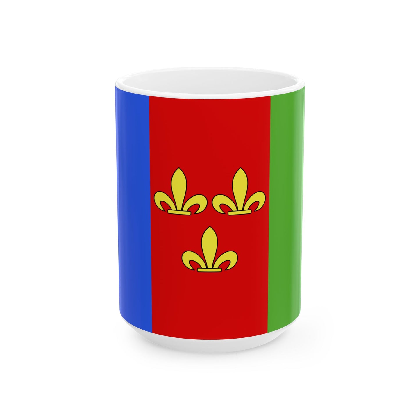 Flag of Holsbeek (Belgium) White Coffee Mug-15oz-Go Mug Yourself