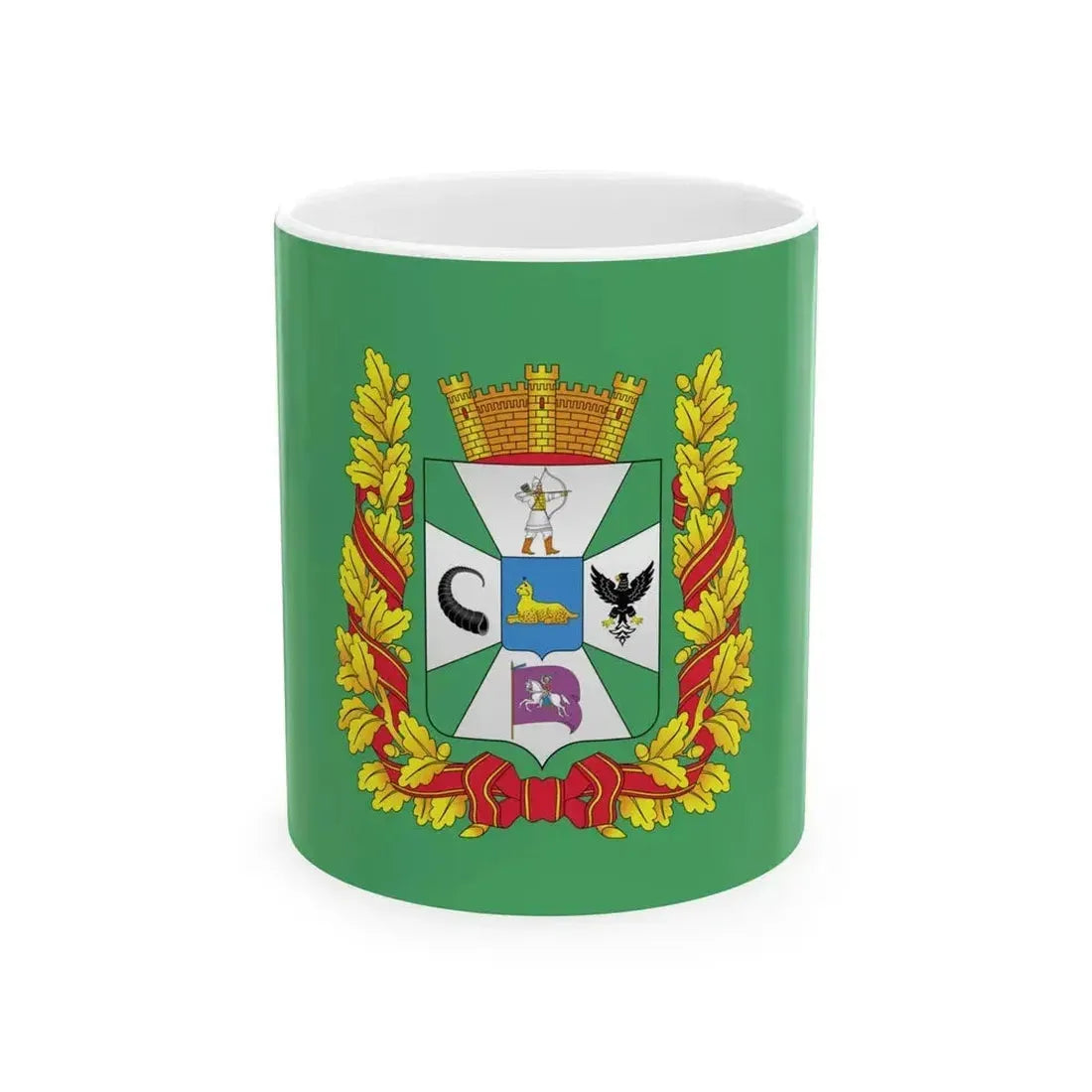 Flag of Homyel Voblast (Belarus) White Coffee Mug 11oz - Go Mug Yourself