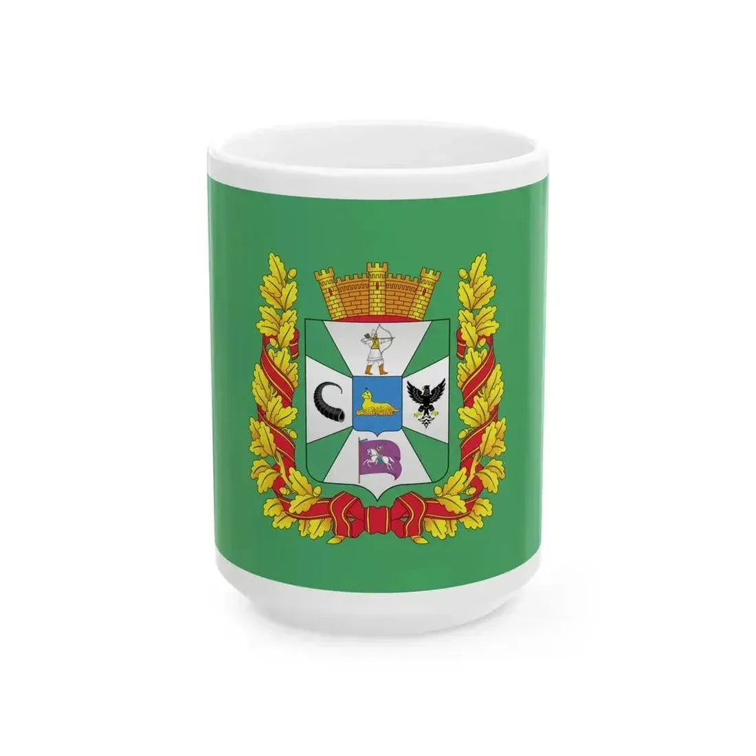 Flag of Homyel Voblast (Belarus) White Coffee Mug 15oz - Go Mug Yourself