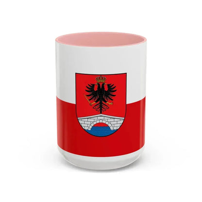 Flag of Honda Tolima Colombia - Accent Coffee Mug 15oz Pink - Go Mug Yourself
