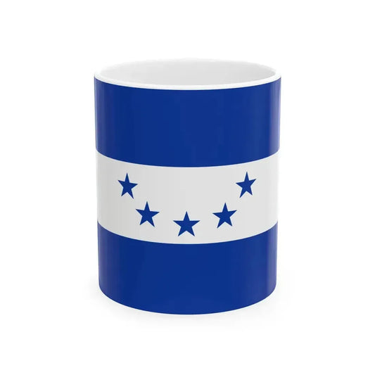 Flag of Honduras 1866-1898 Alternative (Honduras) White Coffee Mug 11oz - Go Mug Yourself