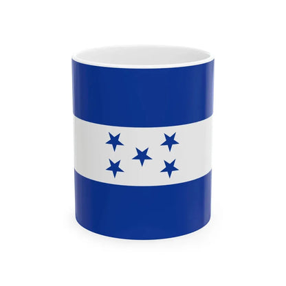 Flag of Honduras 1866-1898 (Honduras) White Coffee Mug 11oz - Go Mug Yourself