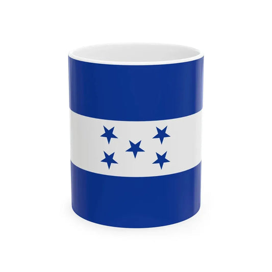 Flag of Honduras 1866-1898 (Honduras) White Coffee Mug 11oz - Go Mug Yourself