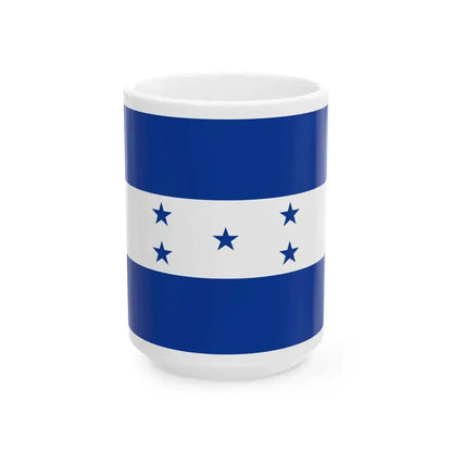 Flag of Honduras 1949-2022 3-2 (Honduras) White Coffee Mug 15oz - Go Mug Yourself