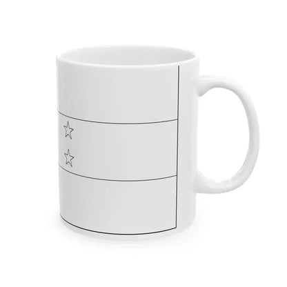 Flag of Honduras colouring page (Honduras) White Coffee Mug - Go Mug Yourself