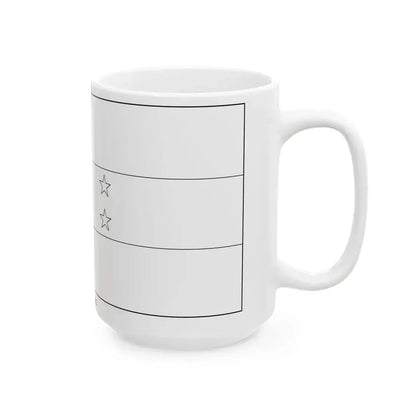 Flag of Honduras colouring page (Honduras) White Coffee Mug - Go Mug Yourself