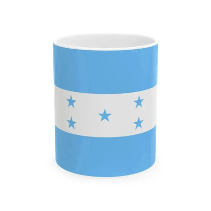 Flag of Honduras Maya blue (Honduras) White Coffee Mug 11oz - Go Mug Yourself