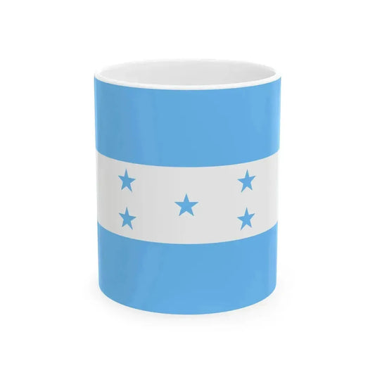Flag of Honduras Maya blue (Honduras) White Coffee Mug 11oz - Go Mug Yourself