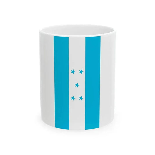 Flag of Honduras vertical (Honduras) White Coffee Mug 11oz - Go Mug Yourself