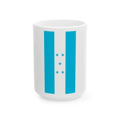 Flag of Honduras vertical (Honduras) White Coffee Mug 15oz - Go Mug Yourself