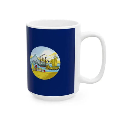 Flag of Hong Kong 1955-1959 (China) White Coffee Mug - Go Mug Yourself