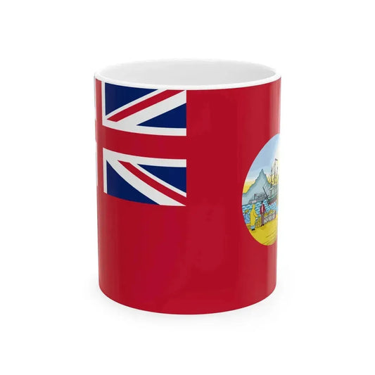 Flag of Hong Kong 1955-1959 unofficial Red Ensign (China) White Coffee Mug 11oz - Go Mug Yourself