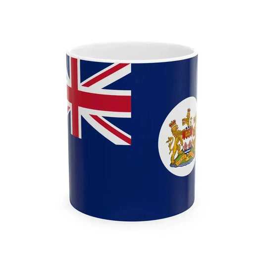 Flag of Hong Kong 1959-1997 3-5 (China) White Coffee Mug 11oz - Go Mug Yourself