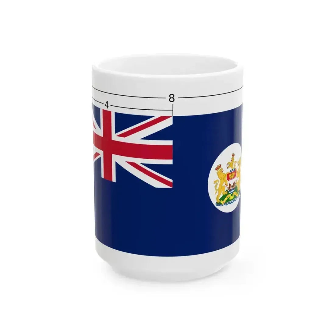 Flag of Hong Kong 1959 Construction (China) White Coffee Mug 15oz - Go Mug Yourself
