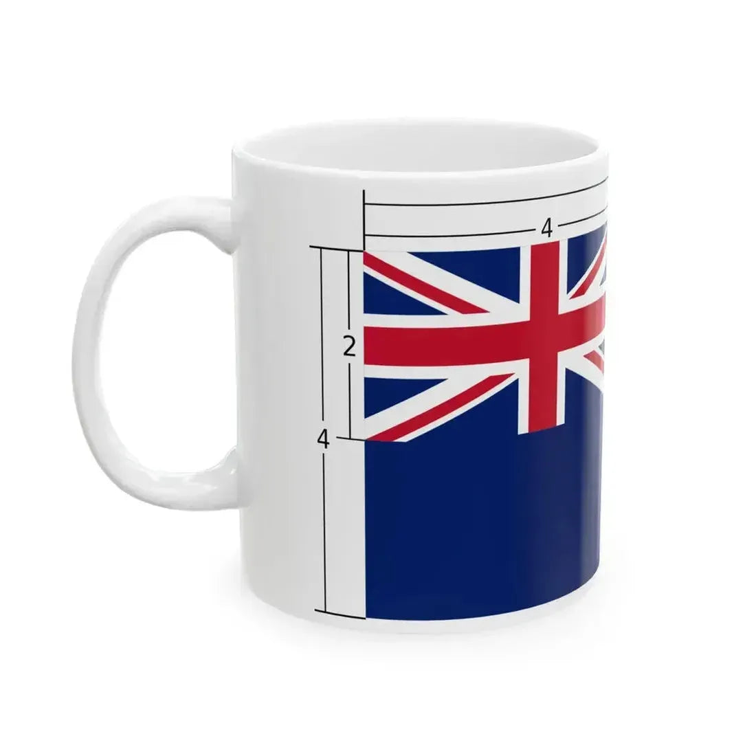 Flag of Hong Kong 1959 Construction (China) White Coffee Mug - Go Mug Yourself