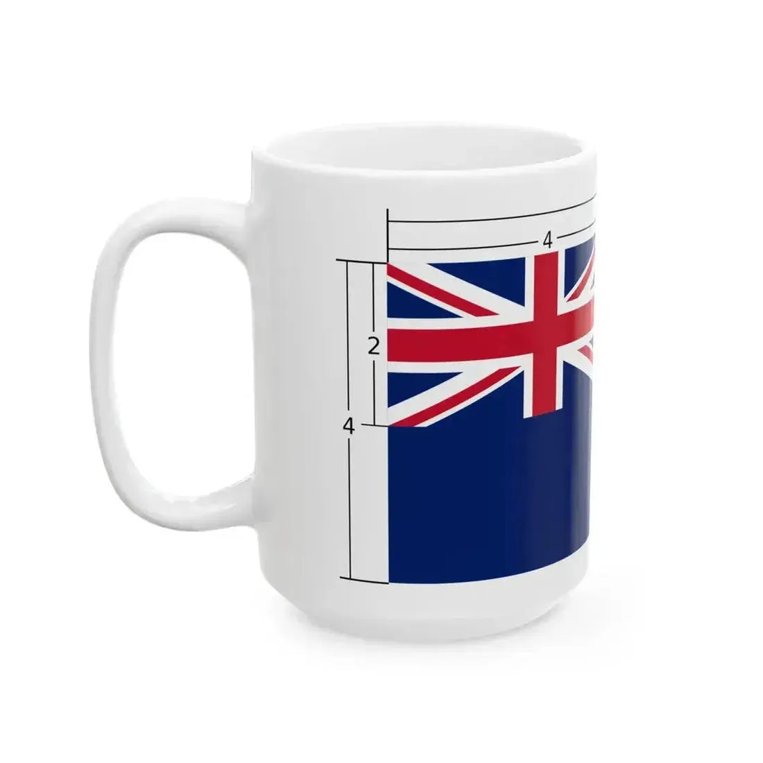 Flag of Hong Kong 1959 Construction (China) White Coffee Mug - Go Mug Yourself