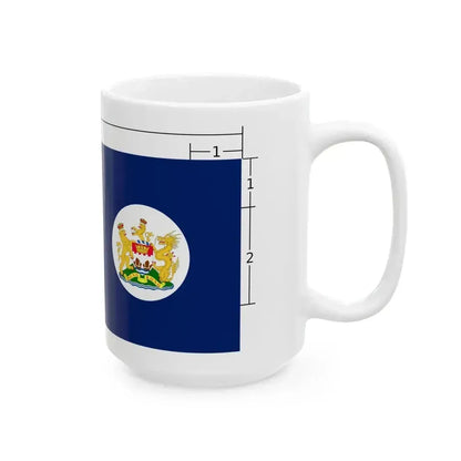 Flag of Hong Kong 1959 Construction (China) White Coffee Mug - Go Mug Yourself