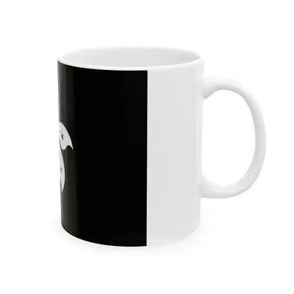 Flag of Hong Kong black and white variant 1 (China) White Coffee Mug - Go Mug Yourself