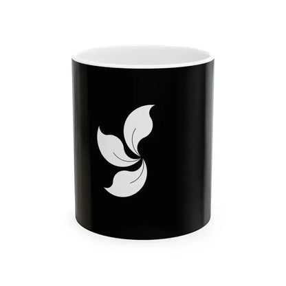 Flag of Hong Kong black and white variant 4 (China) White Coffee Mug 11oz - Go Mug Yourself