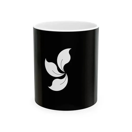 Flag of Hong Kong black and white variant 4 (China) White Coffee Mug 11oz - Go Mug Yourself