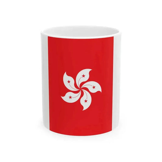 Flag of Hong Kong vertical (China) White Coffee Mug 11oz - Go Mug Yourself